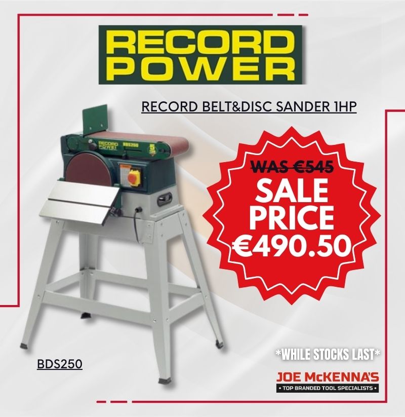 Record Power, RECORD BELT&DISC SANDER 1HP, Sanding, JoeMckenna, Limerick, Hardware, Woodwork, Machineries, Record Power Ireland